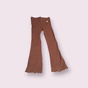 NWT Girls Easy Peasy Organic Cotton Brown Flared Bottoms Size 5T